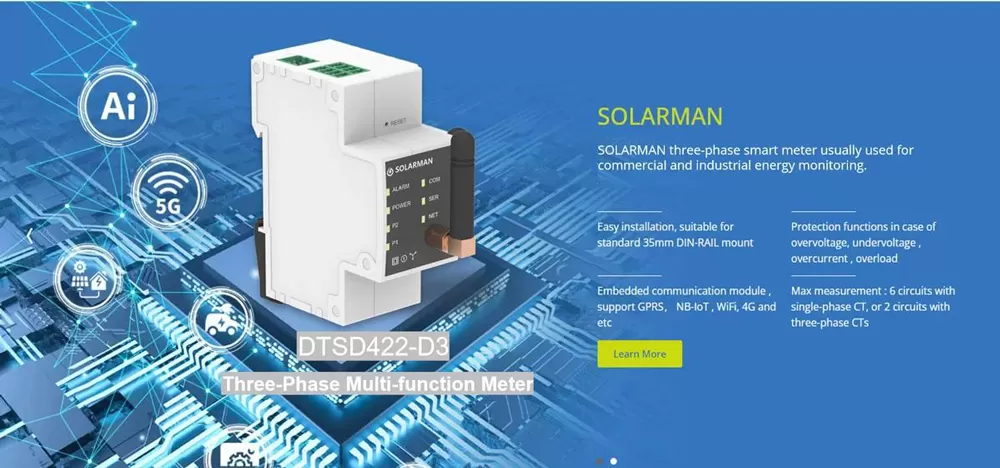 How powerful is SOLARMAN three-phase smart energy meter?