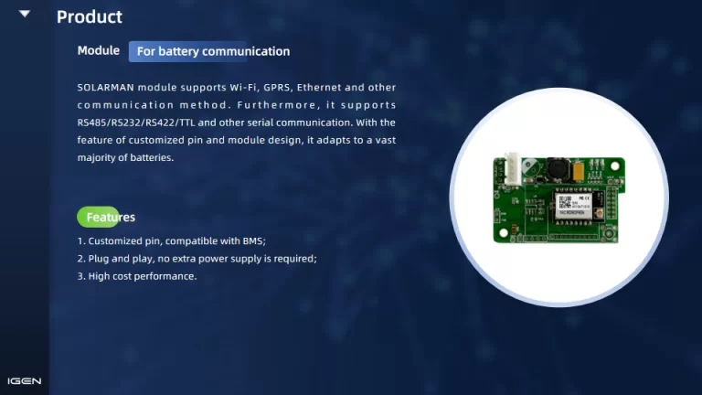 SOLARMAN Solution for Battery Remote Management