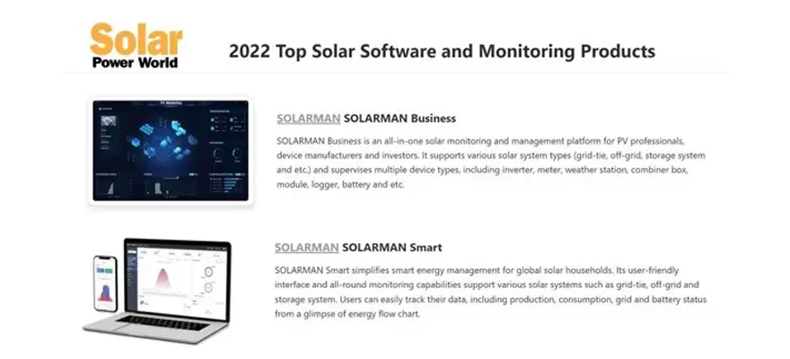 2022 Top Solar Software and Monitoring Products