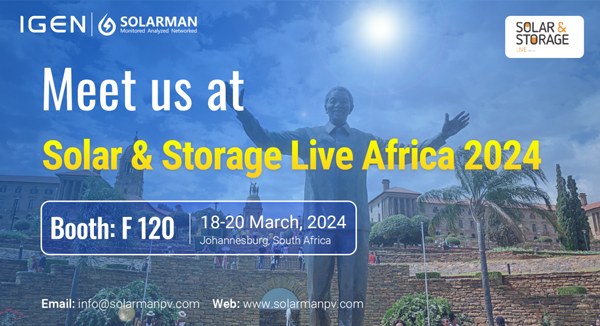 Meet SOLARMAN at Solar & Storage Live Arfica 2024